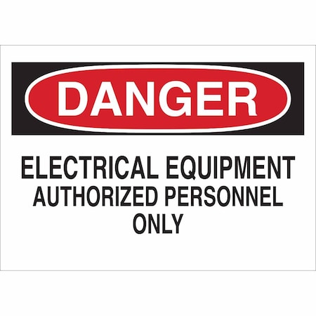 Brady Danger Sign, Fiberglass, Rectangle, English 71543